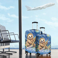Sloth Starry Night Luggage Cover I'm Not Lazy - Wonder Print Shop