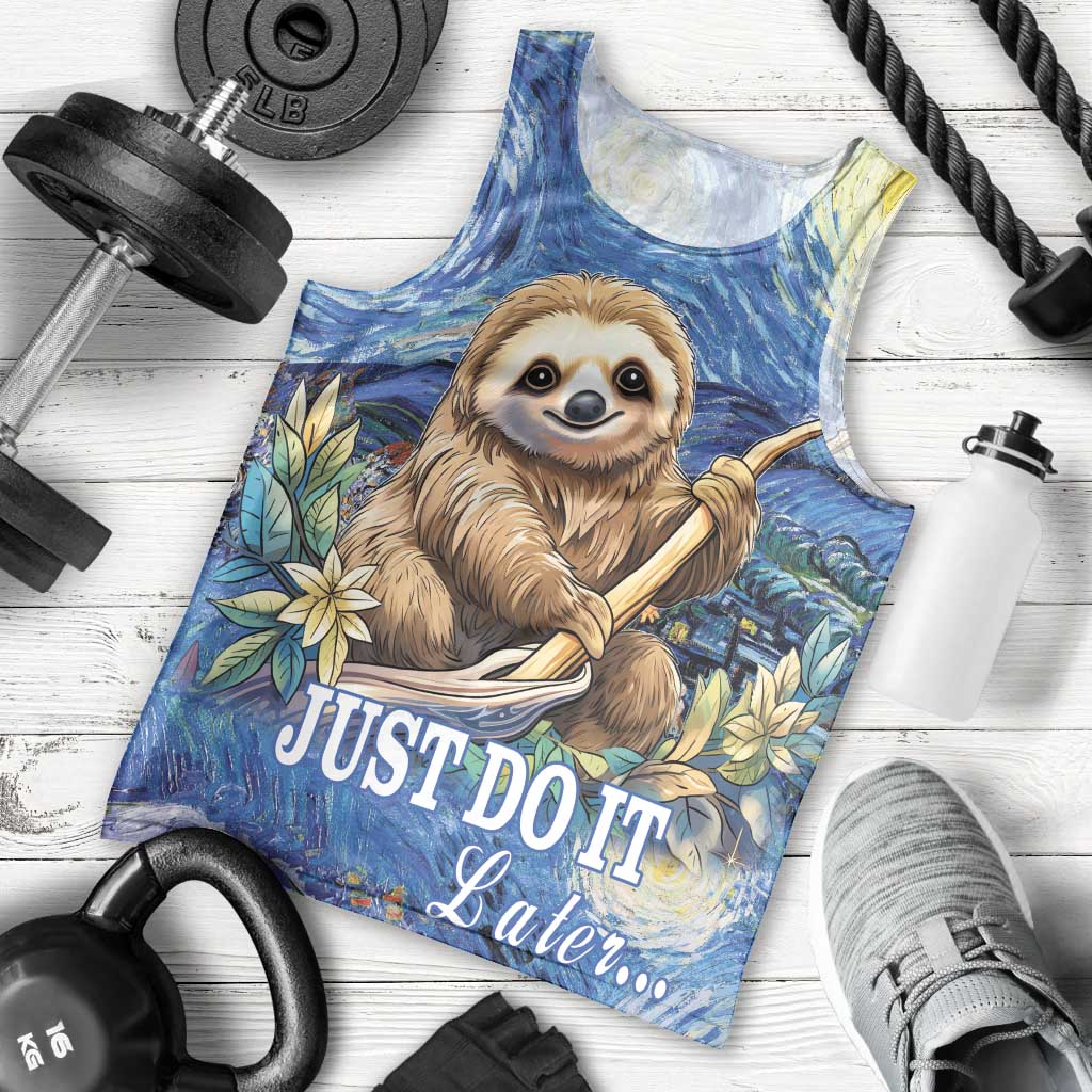 Sloth Starry Night Men Tank Top I'm Not Lazy - Wonder Print Shop