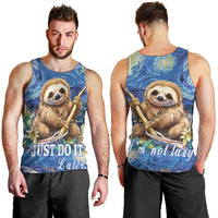 Sloth Starry Night Men Tank Top I'm Not Lazy - Wonder Print Shop
