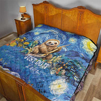 Sloth Starry Night Quilt I'm Not Lazy - Wonder Print Shop