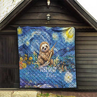 Sloth Starry Night Quilt I'm Not Lazy - Wonder Print Shop