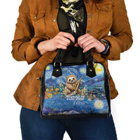 Sloth Starry Night Shoulder Handbag I'm Not Lazy