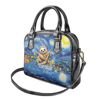 Sloth Starry Night Shoulder Handbag I'm Not Lazy
