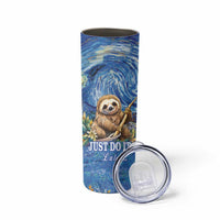 Sloth Starry Night Skinny Tumbler I'm Not Lazy - Wonder Print Shop