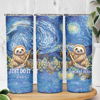 Sloth Starry Night Skinny Tumbler I'm Not Lazy - Wonder Print Shop