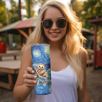 Sloth Starry Night Skinny Tumbler I'm Not Lazy - Wonder Print Shop