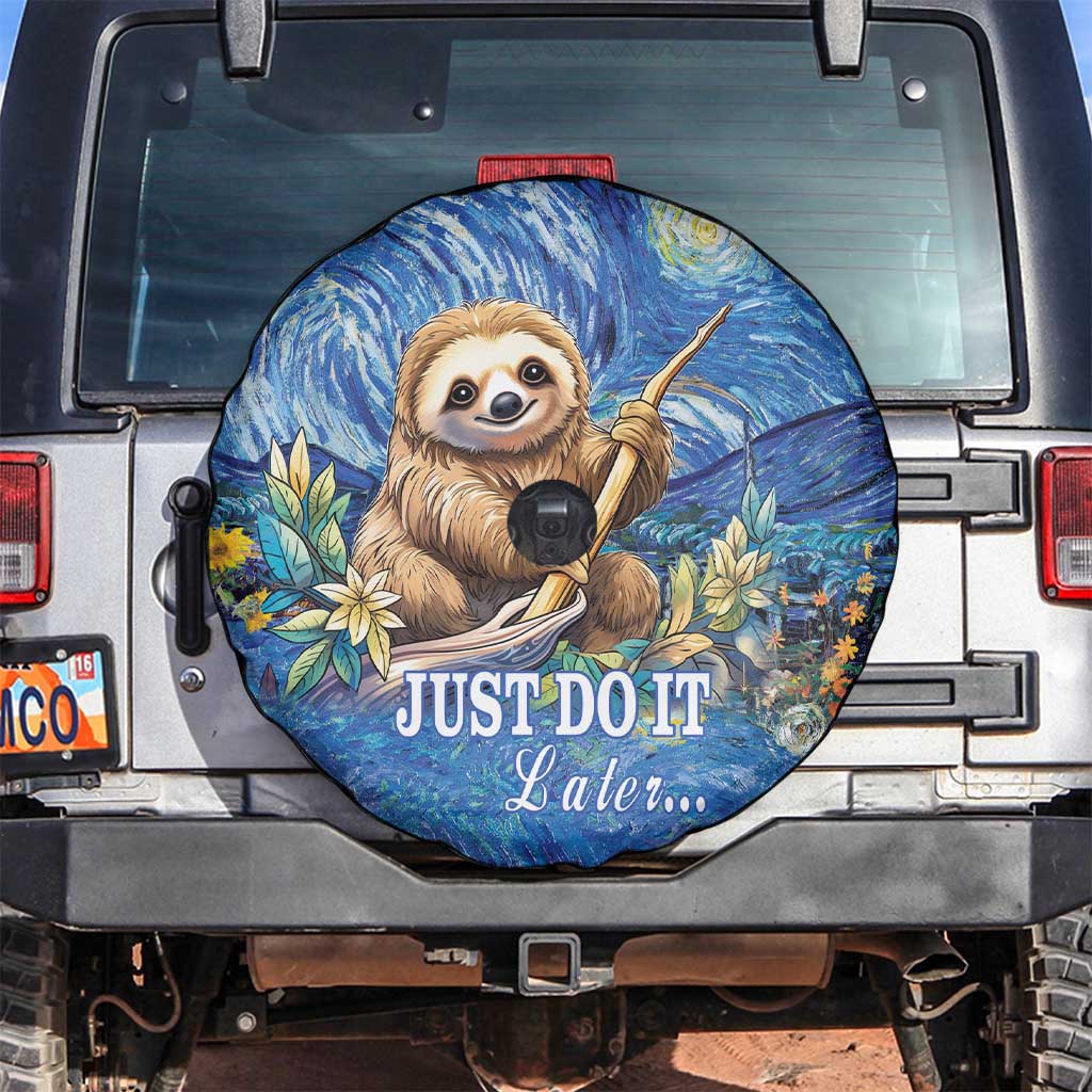 Sloth Starry Night Spare Tire Cover I'm Not Lazy - Wonder Print Shop