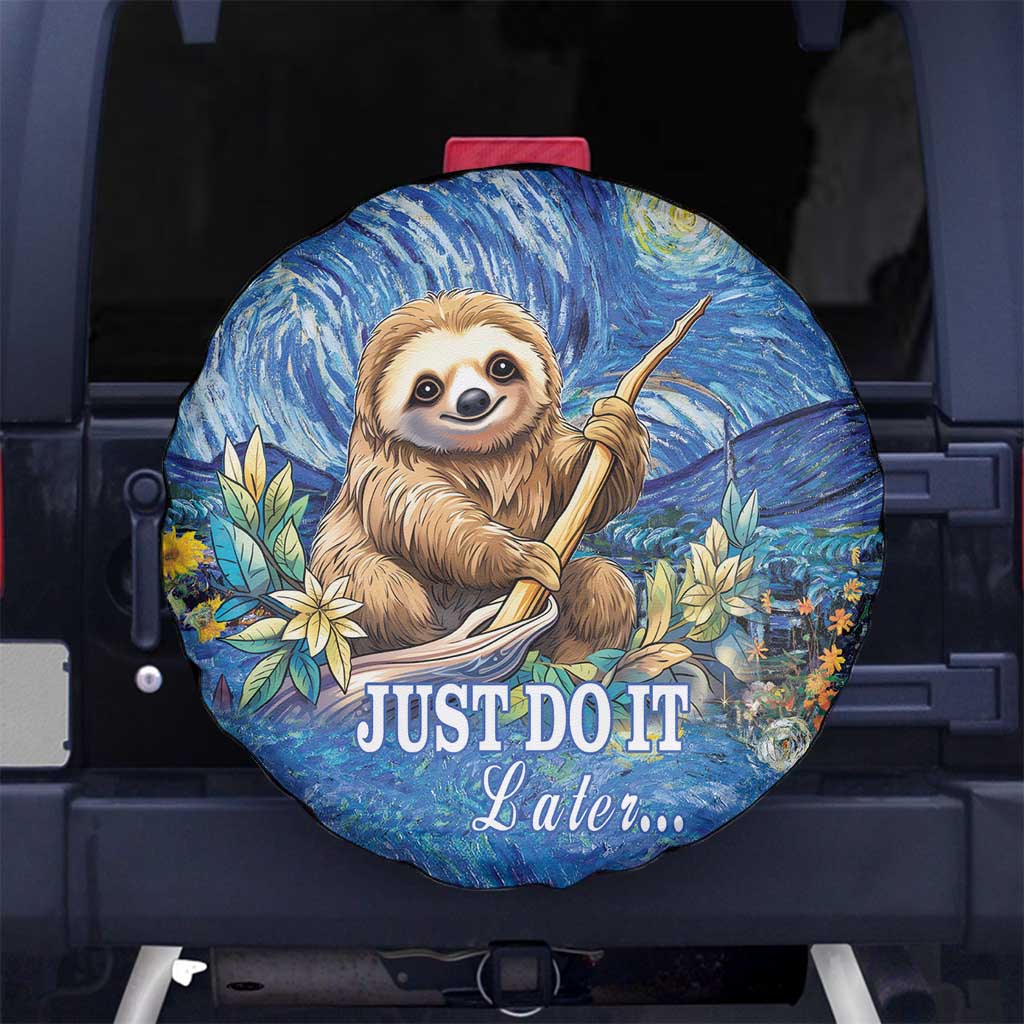 Sloth Starry Night Spare Tire Cover I'm Not Lazy - Wonder Print Shop