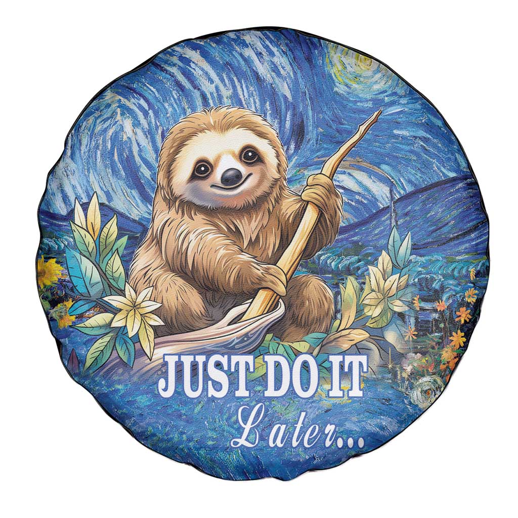 Sloth Starry Night Spare Tire Cover I'm Not Lazy - Wonder Print Shop