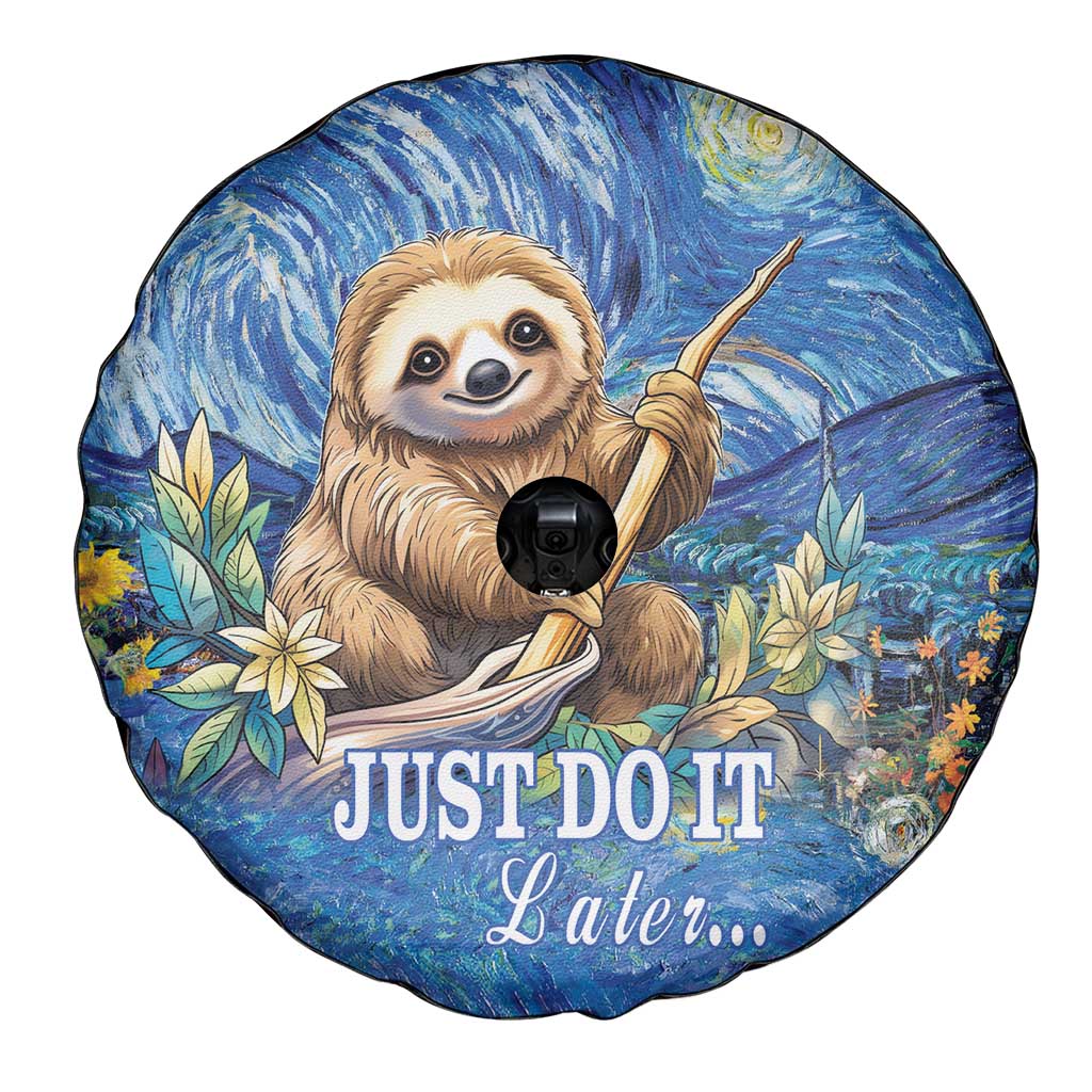 Sloth Starry Night Spare Tire Cover I'm Not Lazy - Wonder Print Shop