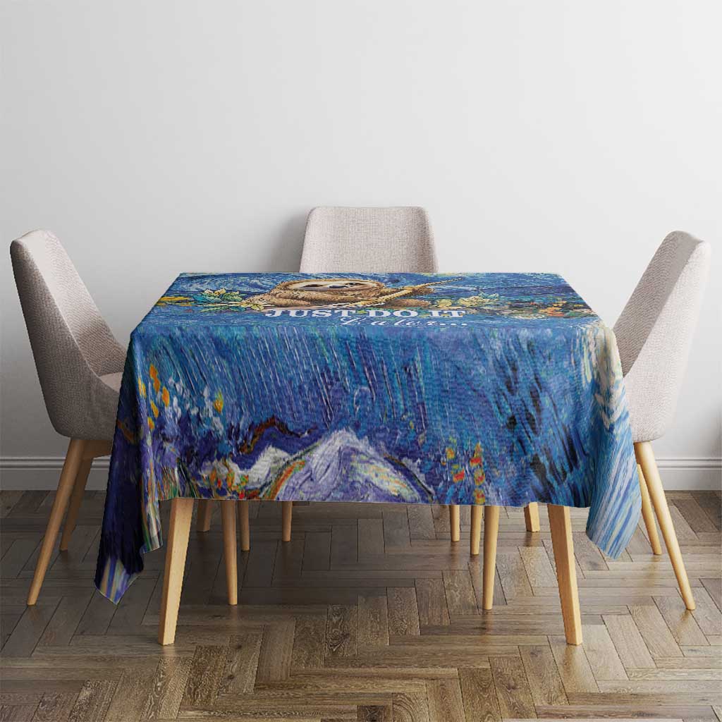 Sloth Starry Night Tablecloth I'm Not Lazy - Wonder Print Shop