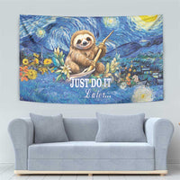 Sloth Starry Night Tapestry I'm Not Lazy - Wonder Print Shop