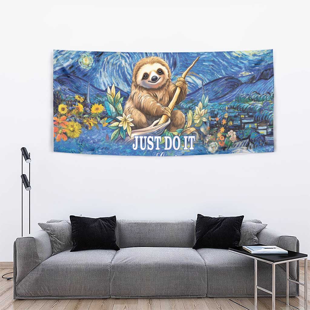 Sloth Starry Night Tapestry I'm Not Lazy - Wonder Print Shop