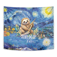 Sloth Starry Night Tapestry I'm Not Lazy - Wonder Print Shop
