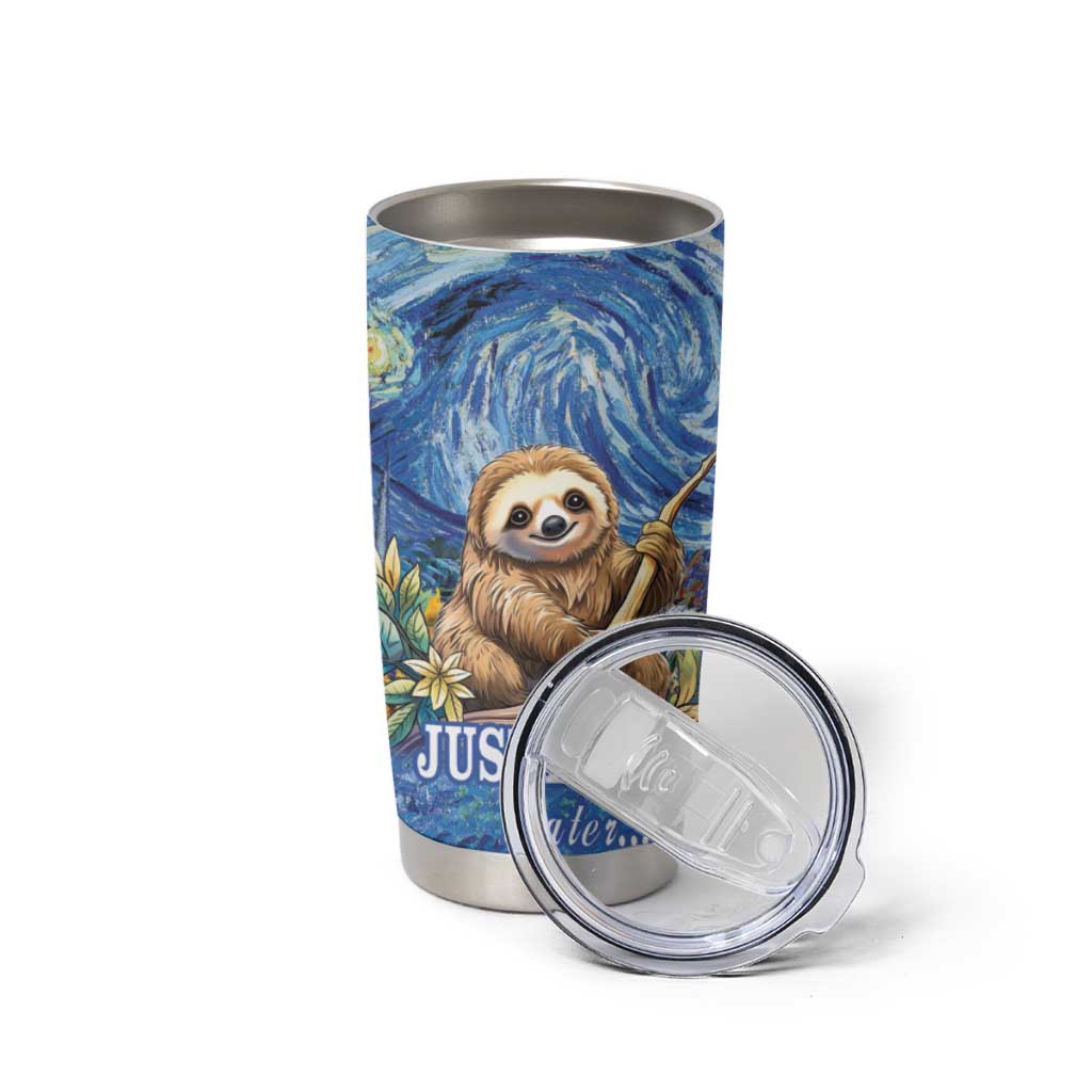Sloth Starry Night Tumbler Cup I'm Not Lazy - Wonder Print Shop