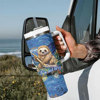 Sloth Starry Night Tumbler With Handle I'm Not Lazy - Wonder Print Shop