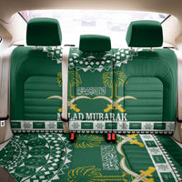 Saudi Arabia Christmas Back Car Seat Cover Coat Of Arms Milad Mubarak - Wonder Print Shop