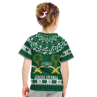 Saudi Arabia Christmas Kid T Shirt Coat Of Arms Milad Mubarak - Wonder Print Shop