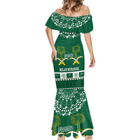 Saudi Arabia Christmas Mermaid Dress Coat Of Arms Milad Mubarak - Wonder Print Shop