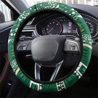 Saudi Arabia Christmas Steering Wheel Cover Coat Of Arms Milad Mubarak - Wonder Print Shop