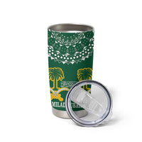 Saudi Arabia Christmas Tumbler Cup Coat Of Arms Milad Mubarak - Wonder Print Shop