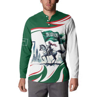 Saudi Arabia Horse Riders Button Sweatshirt Arab Style - Wonder Print Shop