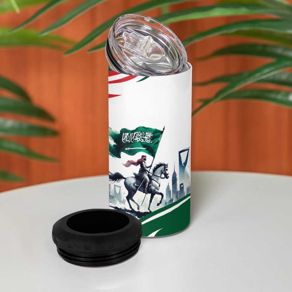 Saudi Arabia Horse Riders 4 in 1 Can Cooler Tumbler Arab Style - Wonder Print Shop