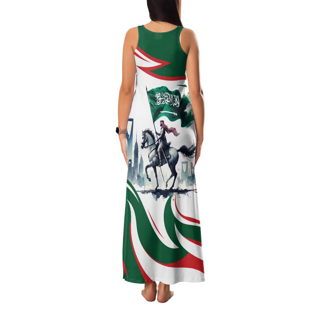 Saudi Arabia Horse Riders Family Matching Tank Maxi Dress and Hawaiian Shirt Arab Style - Wonder Print Shop