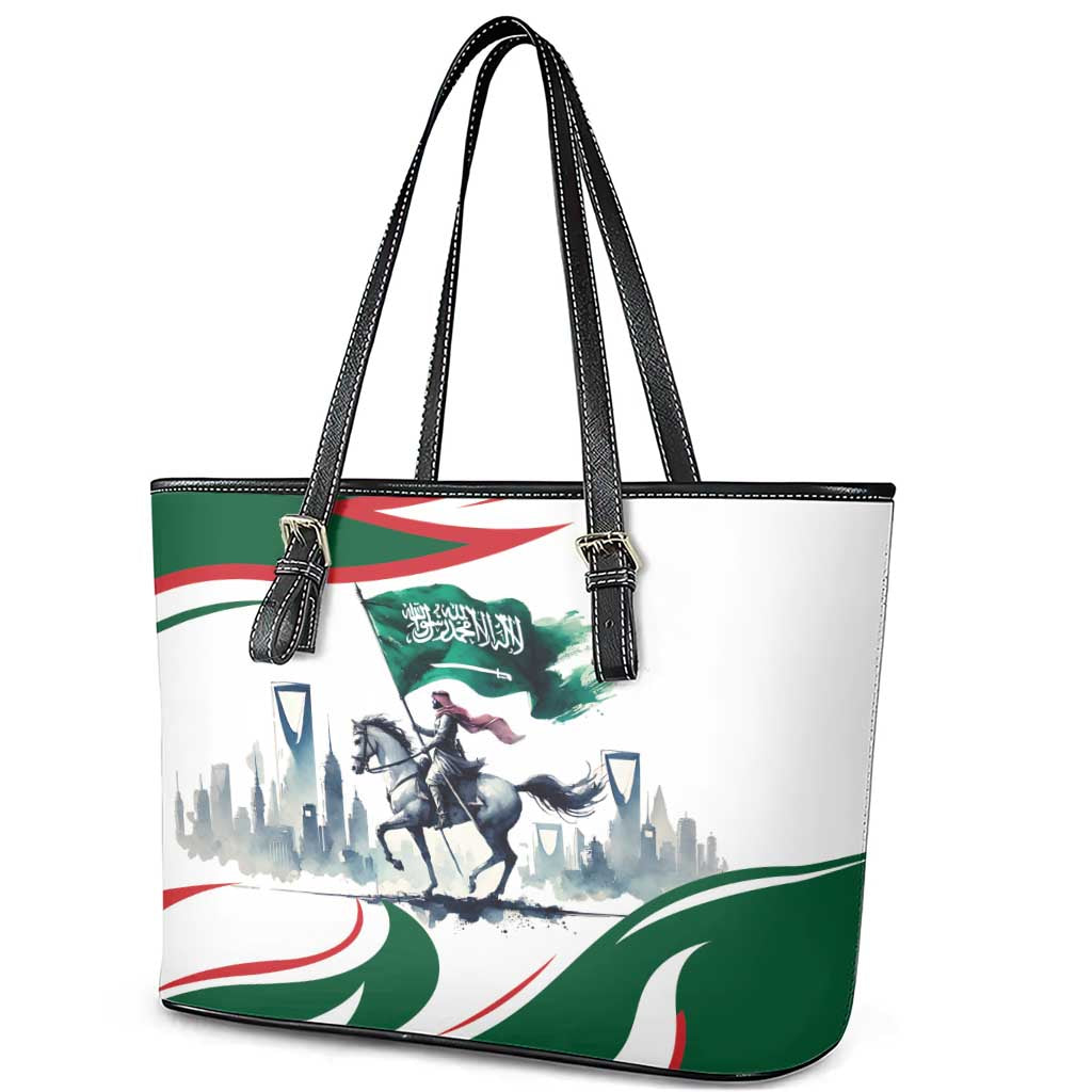 Saudi Arabia Horse Riders Leather Tote Bag Arab Style - Wonder Print Shop