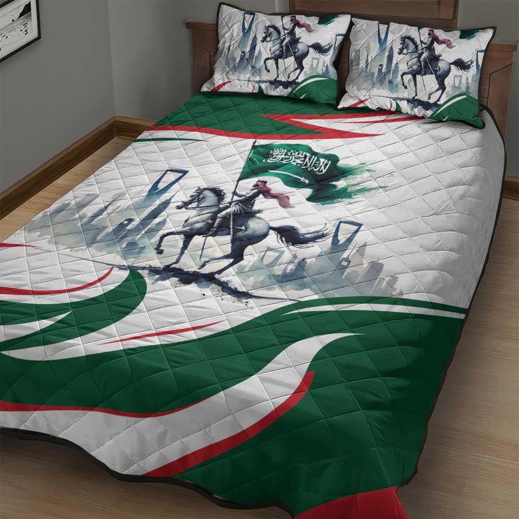 Saudi Arabia Horse Riders Quilt Bed Set Arab Style - Wonder Print Shop
