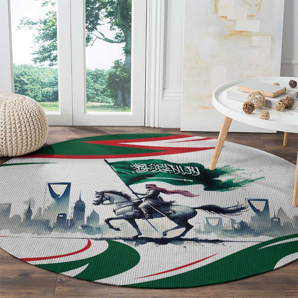 Saudi Arabia Horse Riders Round Carpet Arab Style