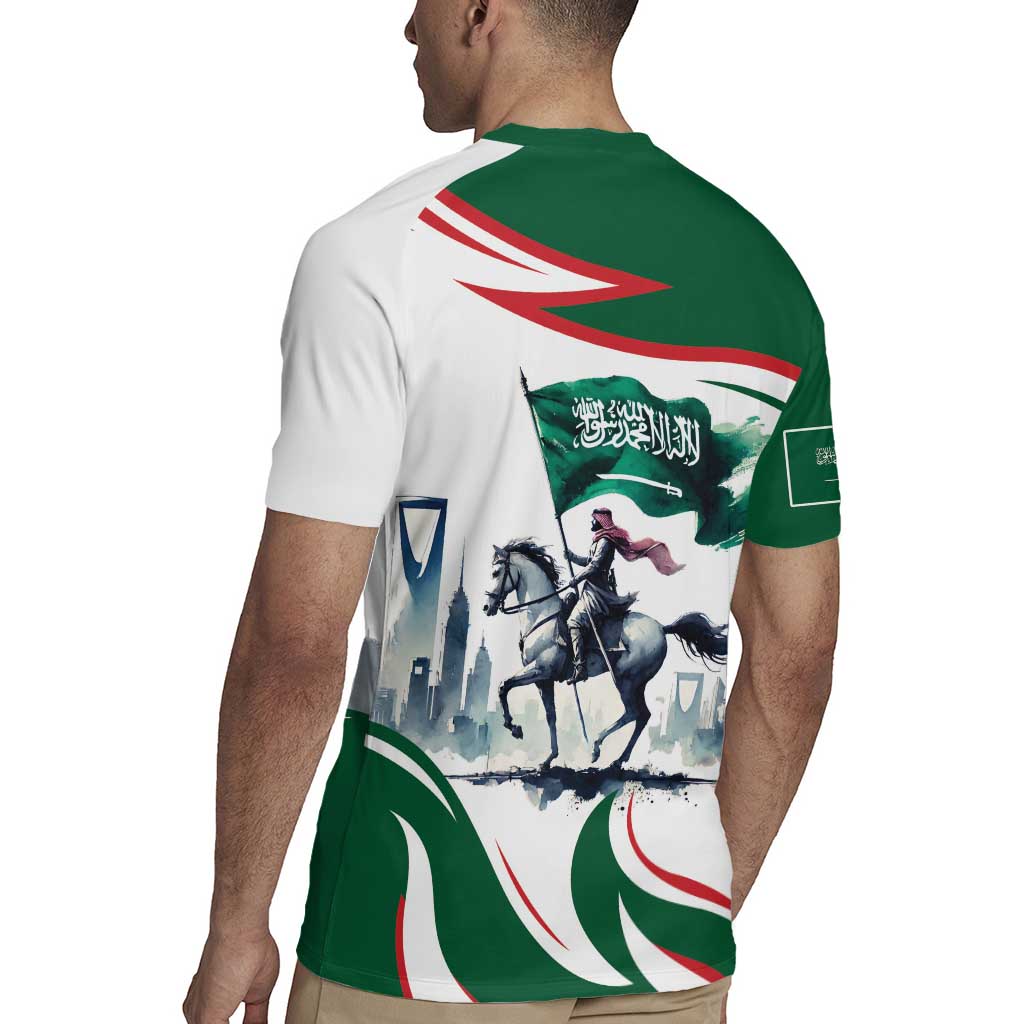 Saudi Arabia Horse Riders Rugby Jersey Arab Style - Wonder Print Shop