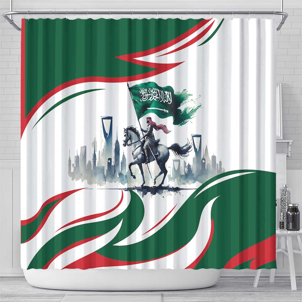 Saudi Arabia Horse Riders Shower Curtain Arab Style