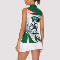 Saudi Arabia Horse Riders Women Sleeveless Polo Shirt Arab Style - Wonder Print Shop