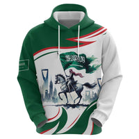 Saudi Arabia Horse Riders Zip Hoodie Arab Style - Wonder Print Shop