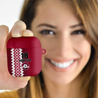 Custom Qatar Football AirPods Case Maroon One Go Champion - Wonder Print Shop