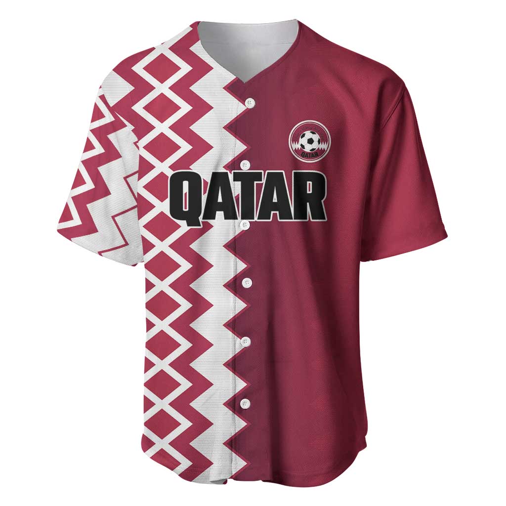 Custom Qatar Football Baseball Jersey Maroon One Go Champion - Wonder Print Shop