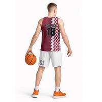 Custom Qatar Football Basketball Jersey Maroon One Go Champion - Wonder Print Shop