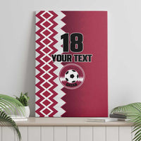 Custom Qatar Football Canvas Wall Art Maroon One Go Champion - Wonder Print Shop