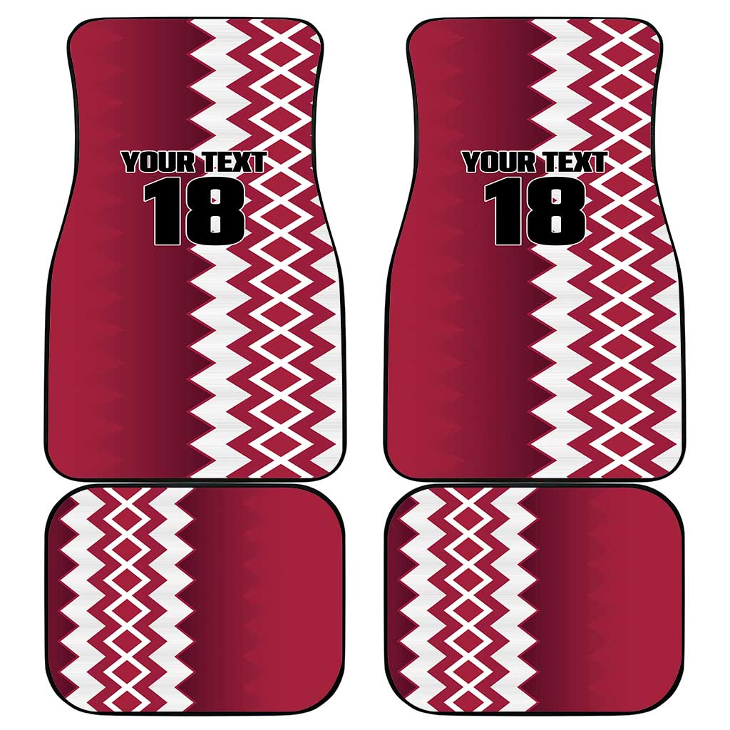 Custom Qatar Football Car Mats Maroon One Go Champion - Wonder Print Shop