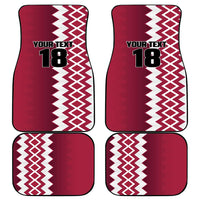 Custom Qatar Football Car Mats Maroon One Go Champion - Wonder Print Shop