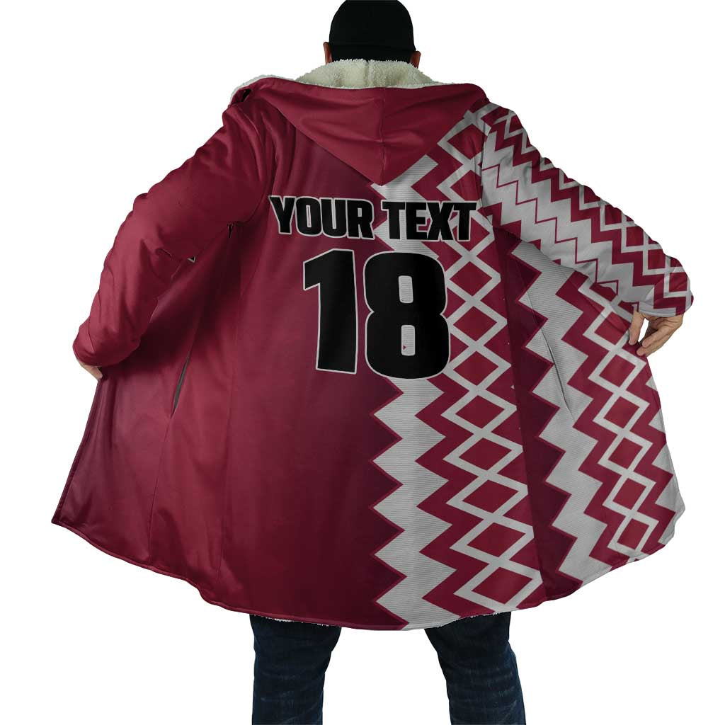 Custom Qatar Football Cloak Maroon One Go Champion - Wonder Print Shop