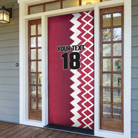 Custom Qatar Football Door Cover Maroon One Go Champion - Wonder Print Shop