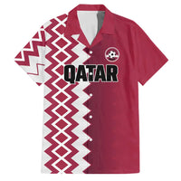 Custom Qatar Football Family Matching Off Shoulder Maxi Dress and Hawaiian Shirt Maroon One Go Champion - Wonder Print Shop