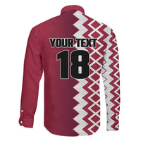 Custom Qatar Football Family Matching Puletasi and Hawaiian Shirt Maroon One Go Champion - Wonder Print Shop