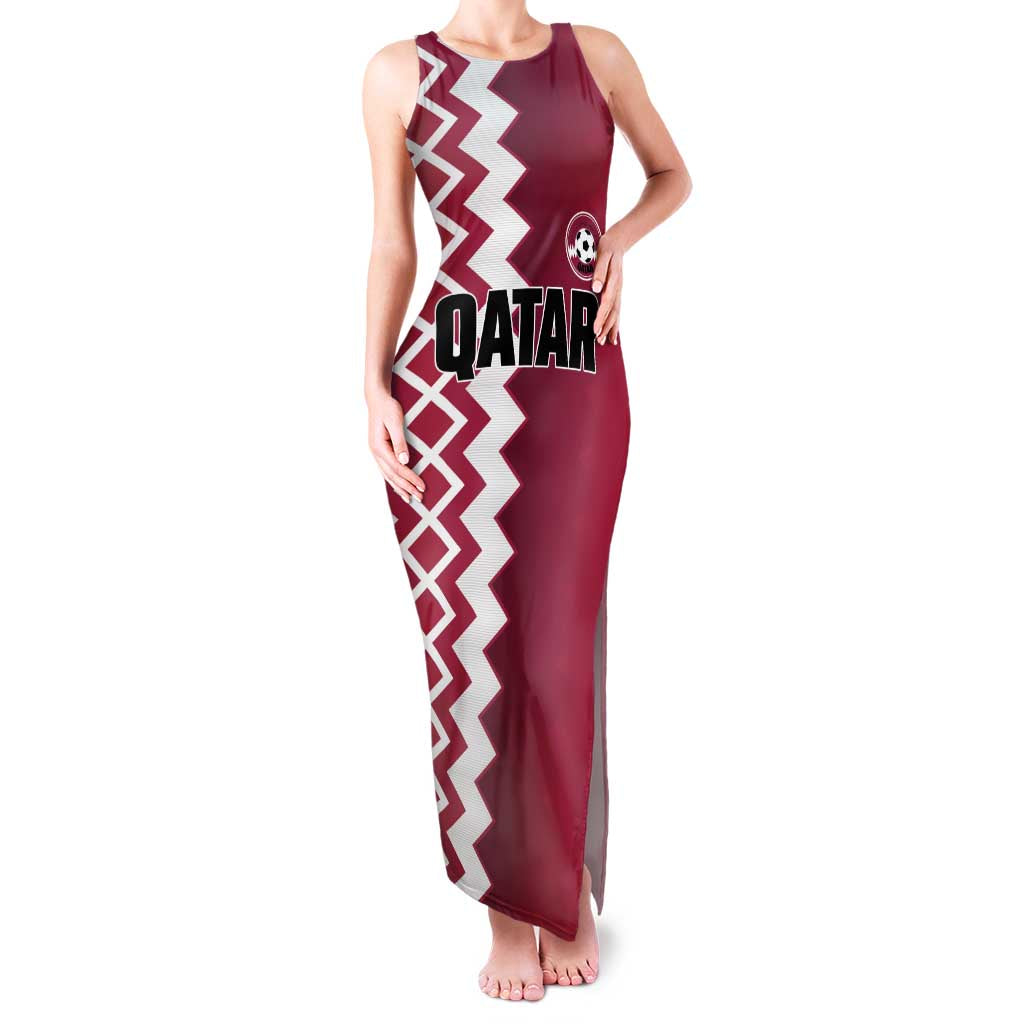 Custom Qatar Football Family Matching Tank Maxi Dress and Hawaiian Shirt Maroon One Go Champion - Wonder Print Shop