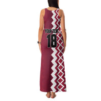 Custom Qatar Football Family Matching Tank Maxi Dress and Hawaiian Shirt Maroon One Go Champion - Wonder Print Shop
