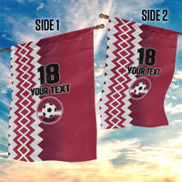 Custom Qatar Football Garden Flag Maroon One Go Champion - Wonder Print Shop