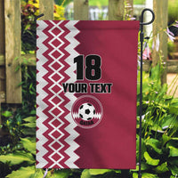 Custom Qatar Football Garden Flag Maroon One Go Champion - Wonder Print Shop