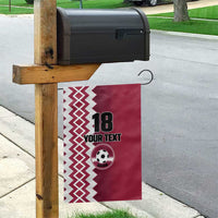 Custom Qatar Football Garden Flag Maroon One Go Champion - Wonder Print Shop